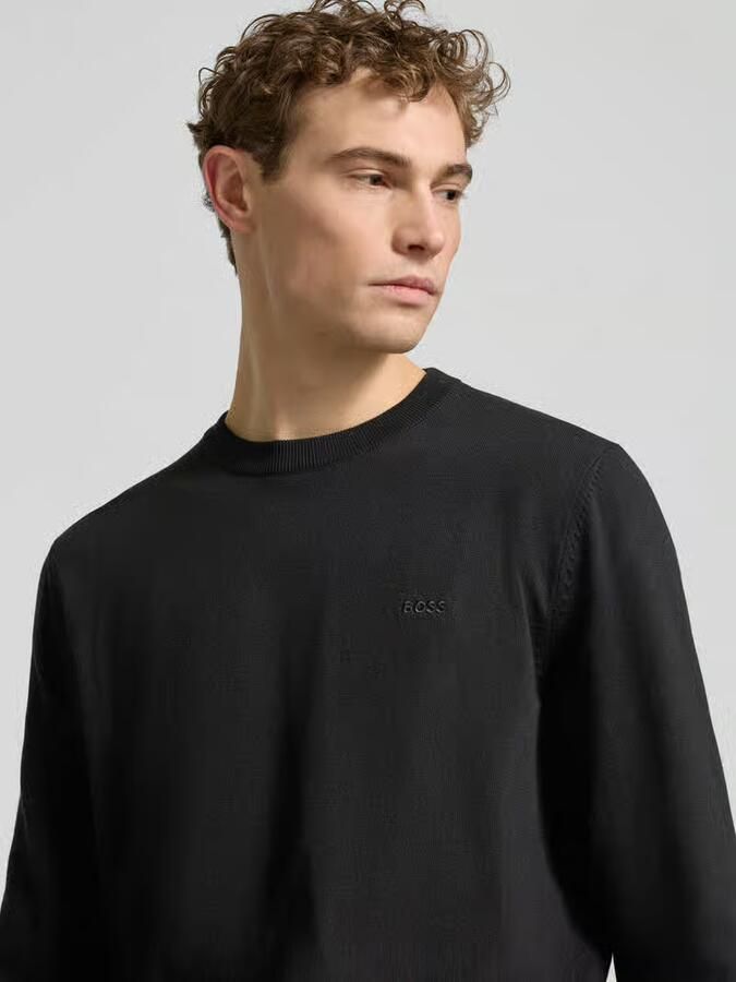 Boss Regular fit gebreide pullover van puur katoen model 'UPCAS' - Foto 2