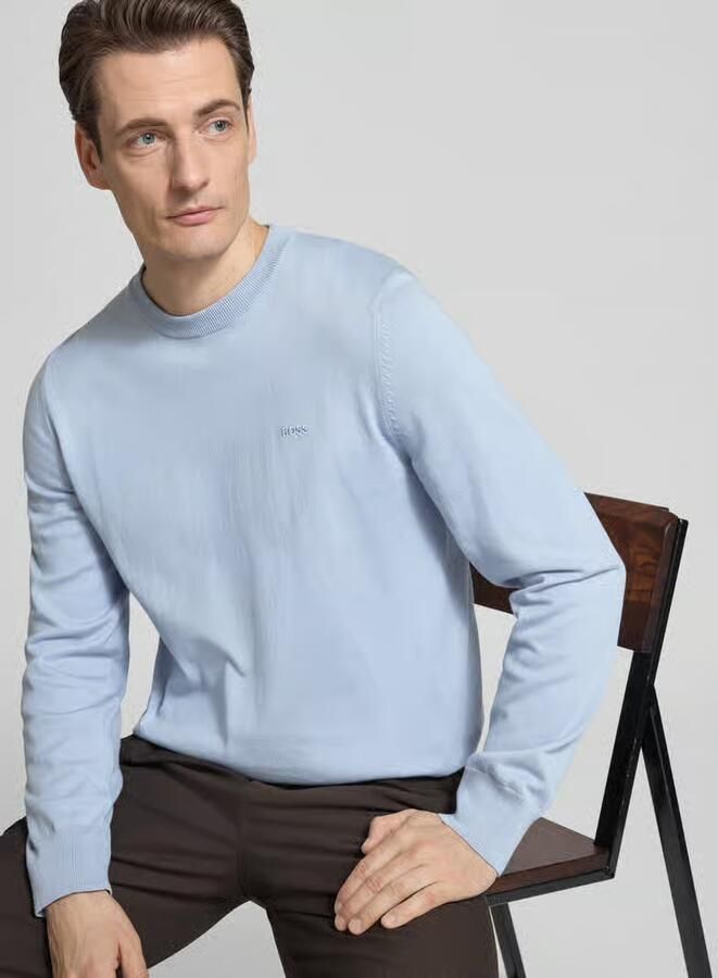 Boss Regular fit gebreide pullover van puur katoen model 'UPCAS' - Foto 2