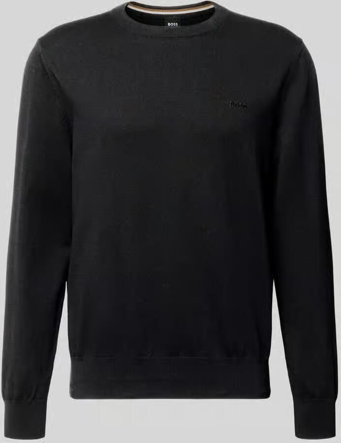Boss Regular fit gebreide pullover van puur katoen model 'UPCAS'
