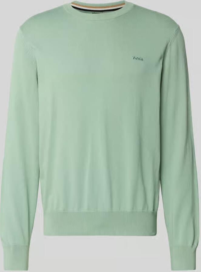 Boss Regular fit gebreide pullover van puur katoen model 'UPCAS'