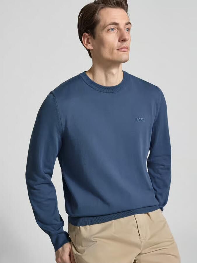 Boss Regular fit gebreide pullover van puur katoen model 'UPCAS' - Foto 2