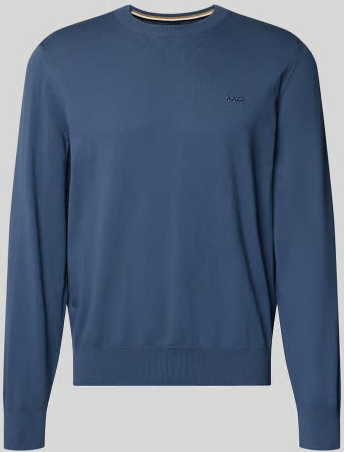 Boss Regular fit gebreide pullover van puur katoen model 'UPCAS'