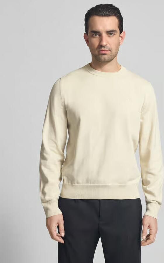 Boss Regular fit gebreide pullover van puur katoen model 'UPCAS' - Foto 4