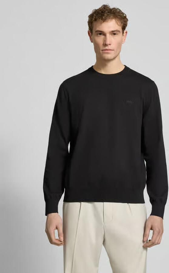 Boss Regular fit gebreide pullover van puur katoen model 'UPCAS' - Foto 4