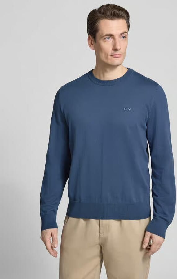 Boss Regular fit gebreide pullover van puur katoen model 'UPCAS' - Foto 4
