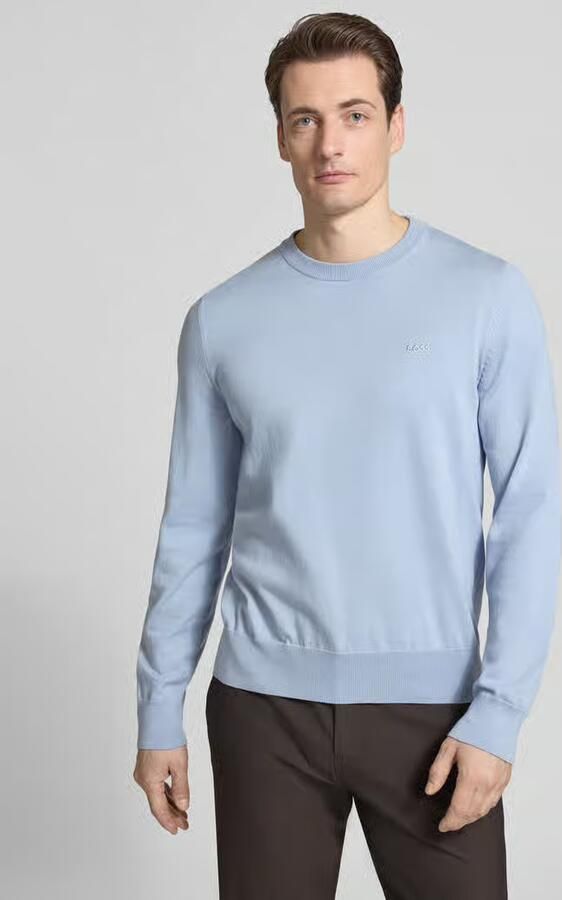 Boss Regular fit gebreide pullover van puur katoen model 'UPCAS' - Foto 4