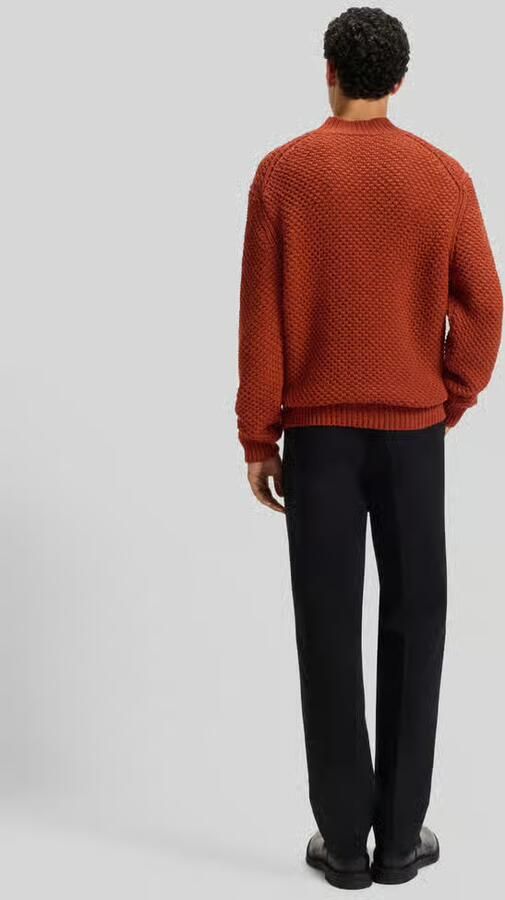 Boss Regular fit gebreide pullover van zuivere scheerwol model 'C-HELETTO' BECKHAM x