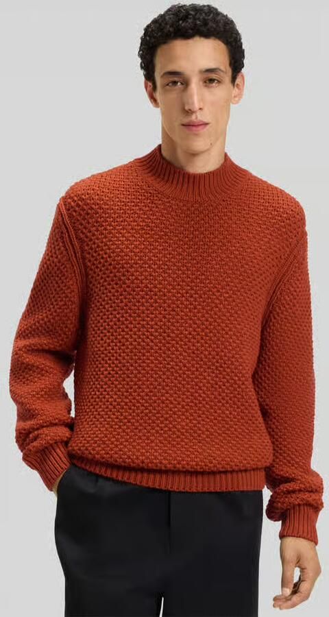 Boss Regular fit gebreide pullover van zuivere scheerwol model 'C-HELETTO' BECKHAM x - Foto 2