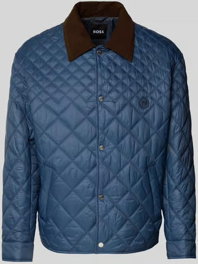 Boss Regular fit Gewatteerd jack met Kraag van corduroy Model 'C-COSMIX'