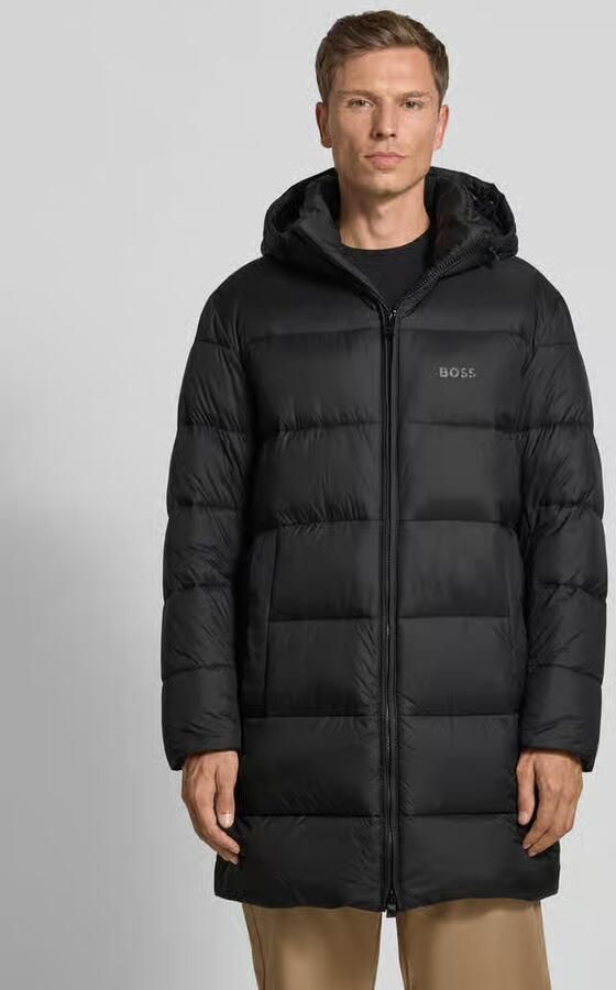 Boss regular fit gewatteerd jack met labelprint model 'CIKER'