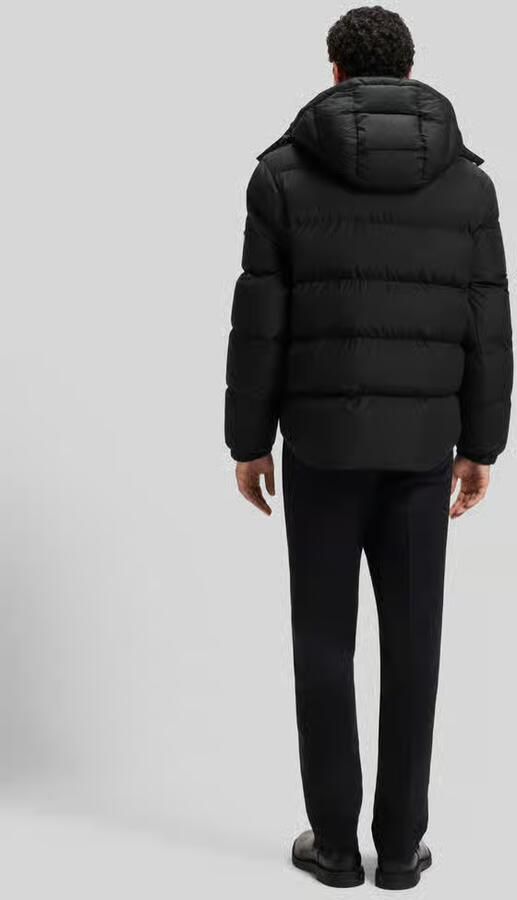 Boss Regular fit gewatteerd jack met opstaande kraag met drukknopen