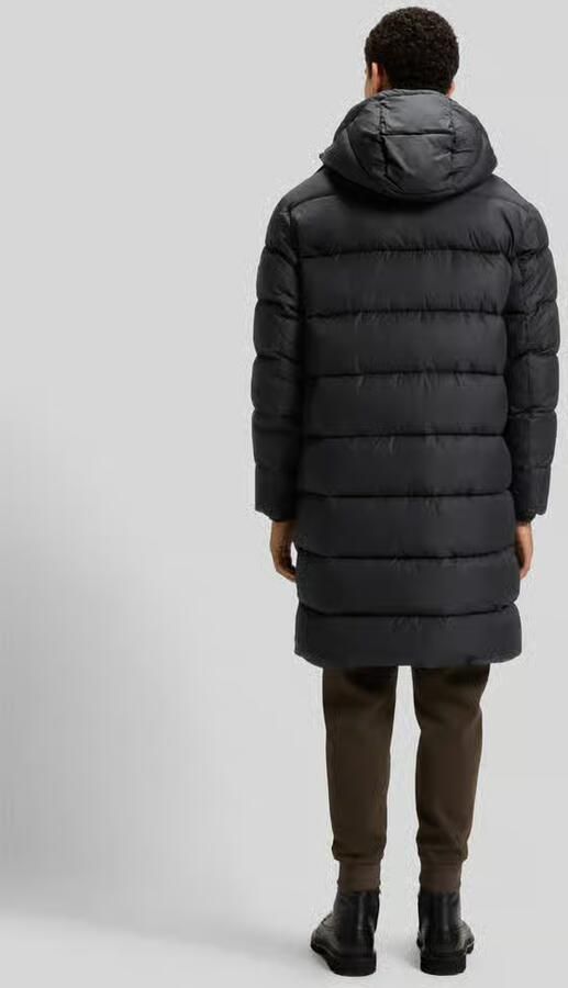 Boss Regular fit gewatteerde lange jas met tweewegsritssluiting model 'CENUTO'