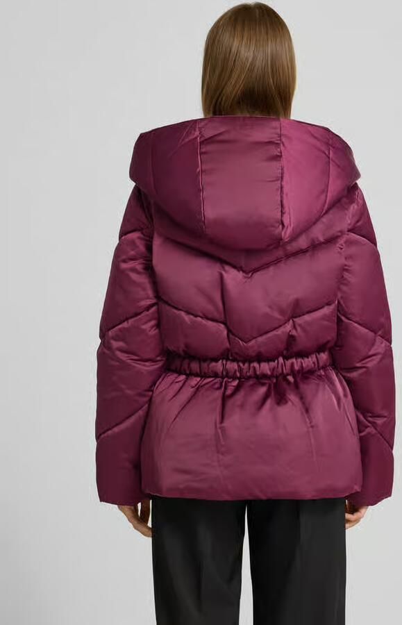Boss Regular fit gewatteerde lange jas met viscose model 'PLYSSA'