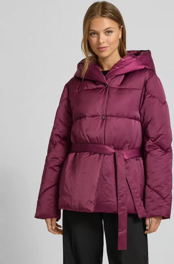 Boss Regular fit gewatteerde lange jas met viscose model 'PLYSSA' - Foto 2