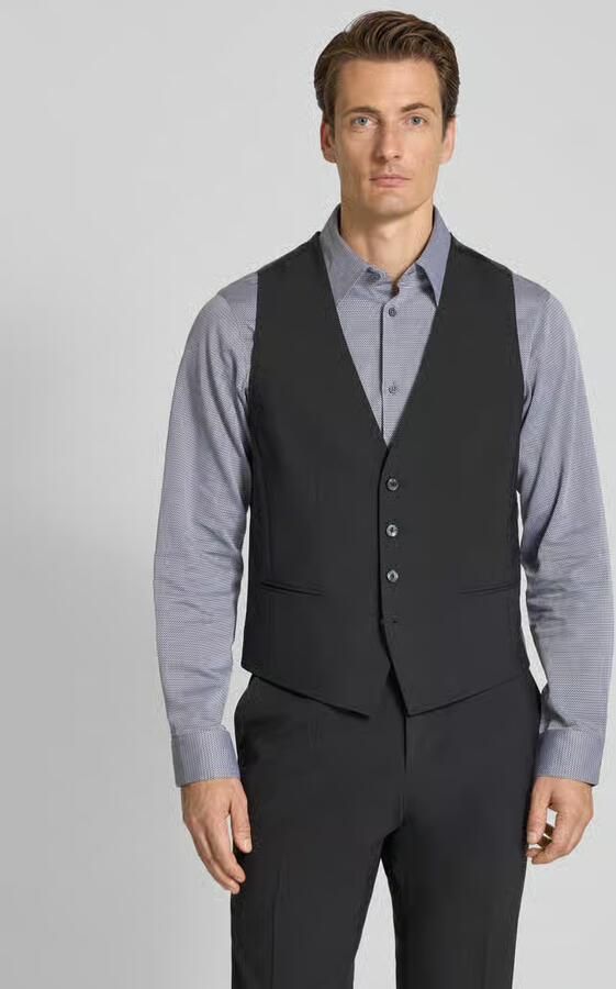 Boss Regular fit gilet van scheerwolmix - Foto 2
