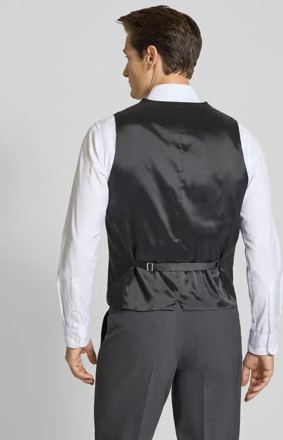 Boss Regular fit gilet van scheerwolmix
