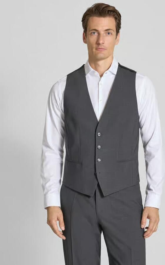 Boss Regular fit gilet van scheerwolmix - Foto 2