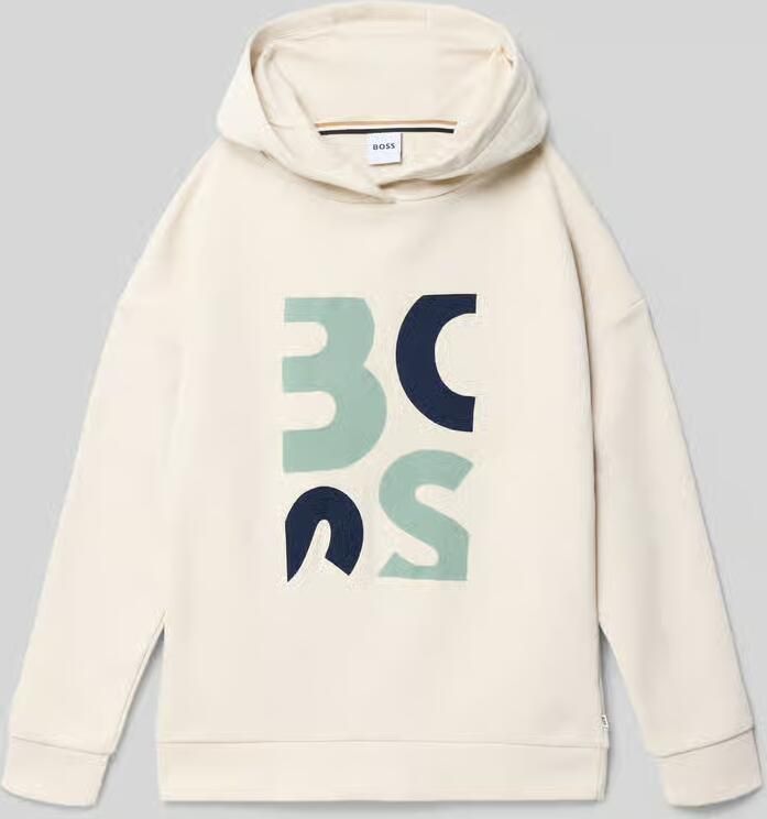 Boss Regular fit hoodie van katoenmix