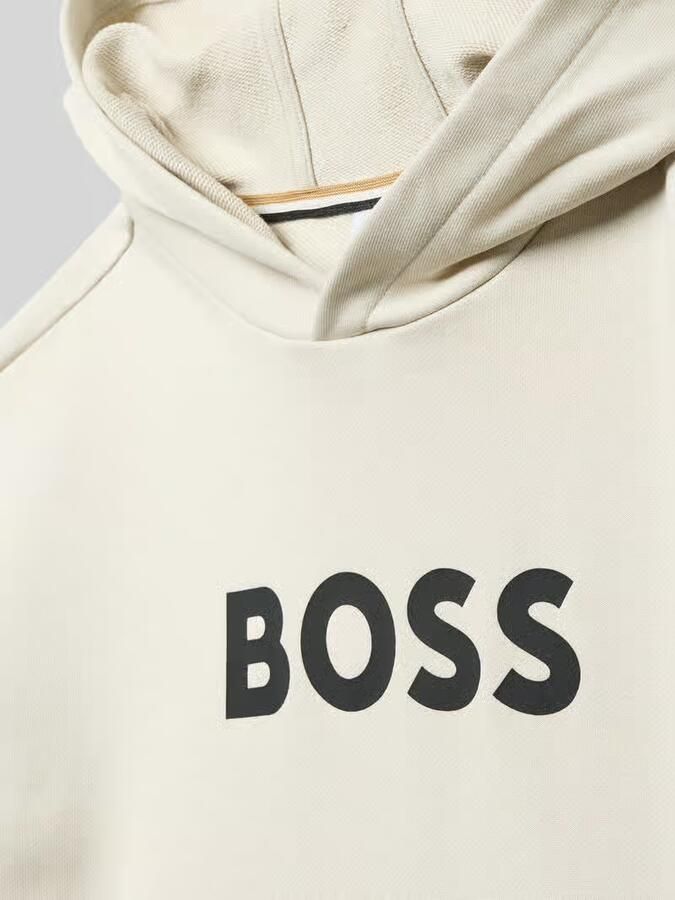 Boss regular fit hoodie van katoenmix model 'IVORY'