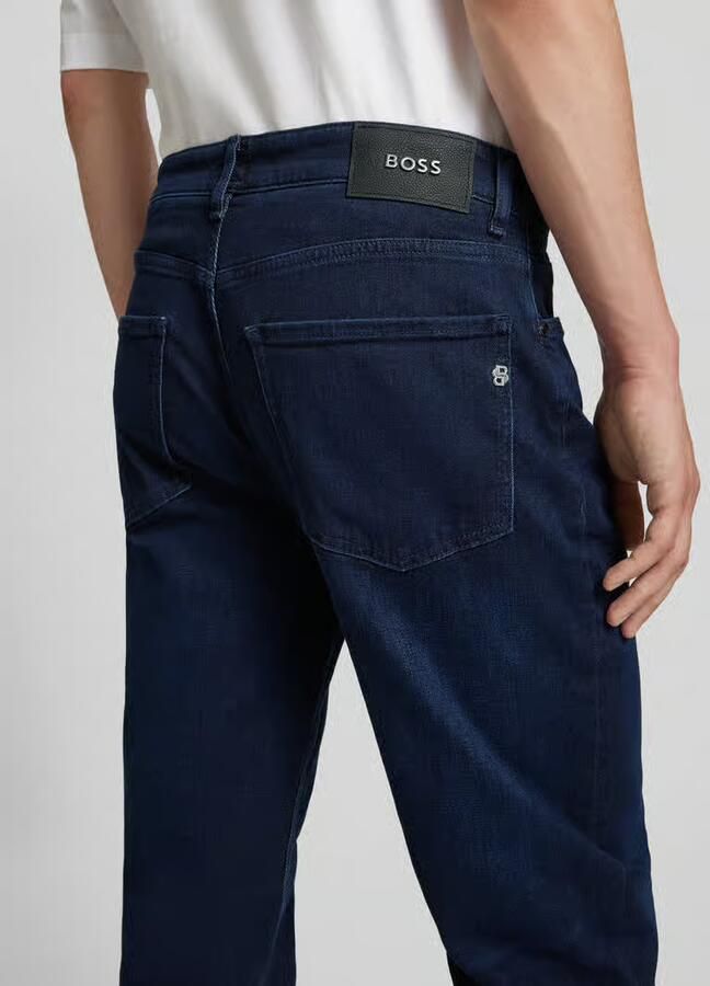 Hugo Boss Straight Fit Donkerblauwe Denim Jeans Blue Heren - Foto 2