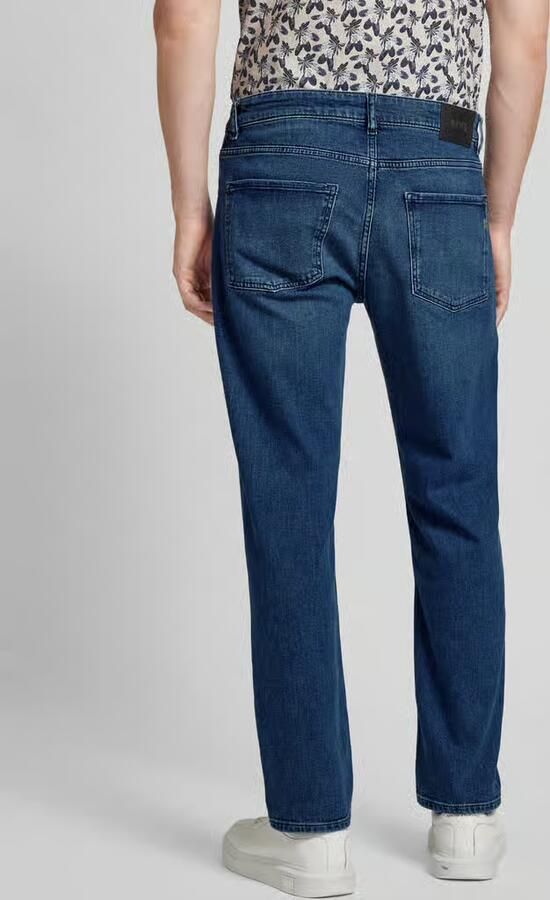 Boss Regular fit jeans met labelpatch model 'Re.Maine'
