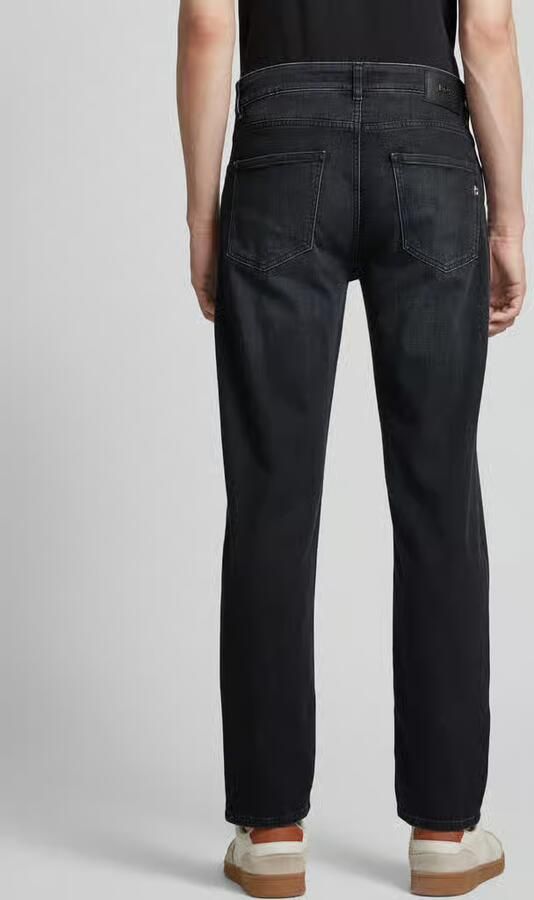 Hugo Boss Klassieke Straight Leg Zwarte Denim Jeans Black Heren