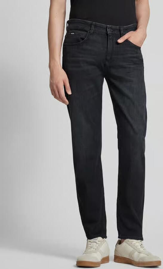 Hugo Boss Klassieke Straight Leg Zwarte Denim Jeans Black Heren - Foto 2