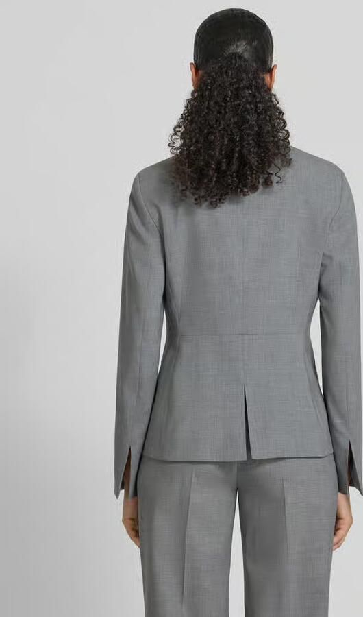 Boss Regular fit korte blazer van scheerwol