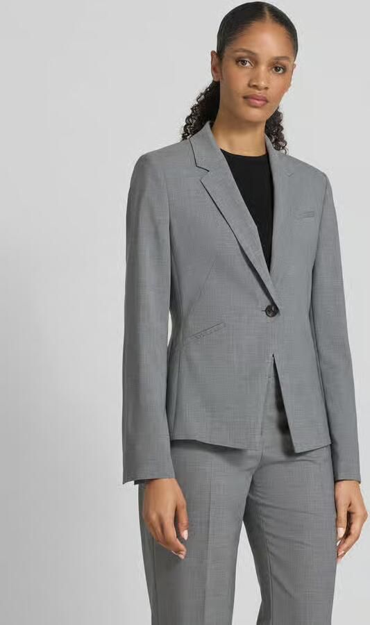 Boss Regular fit korte blazer van scheerwol - Foto 2
