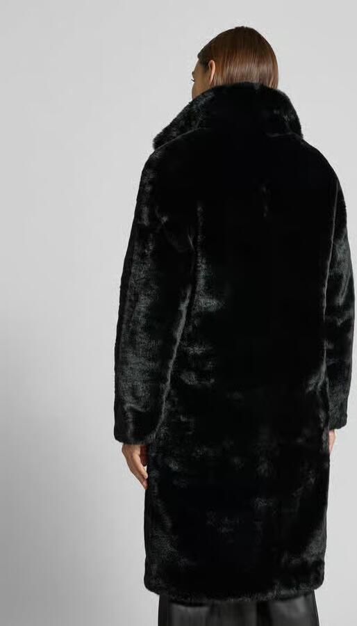Boss Regular fit lange jas van imitatiebont met platte kraag model 'CETEDIA'