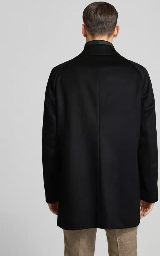 Boss Regular fit lange wollen jas met kasjmier model 'CLARK'