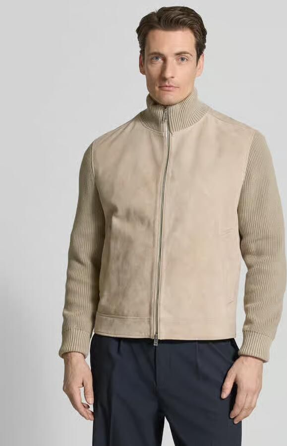 Boss regular fit leren jack van chevreau-suède model 'M-MAVEN' - Foto 3