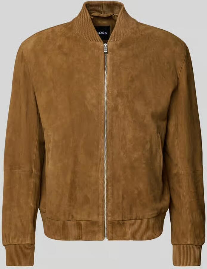 Boss Regular fit leren jack van echt chevreau-suède model 'H-MULLER'