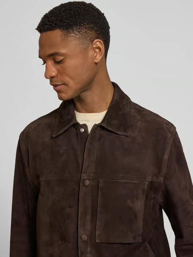 Boss regular fit leren jack van echt geitenleer model 'C-MOLOT'