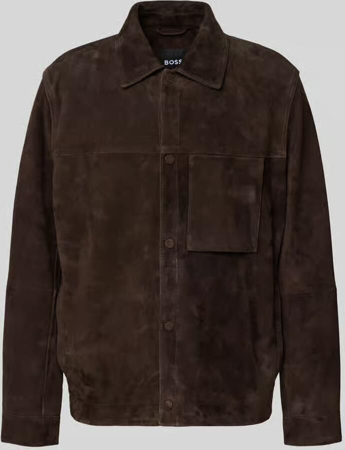 Boss regular fit leren jack van echt geitenleer model 'C-MOLOT' - Foto 2