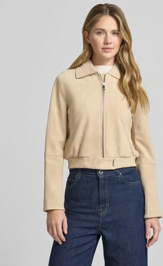 Boss Regular fit leren jack van echt geitenleer Model 'SALENE' - Foto 3