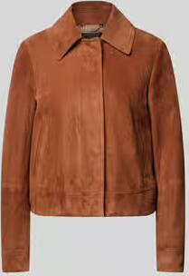 Boss Regular fit leren jack van echt geitenleer model 'SAMARO'