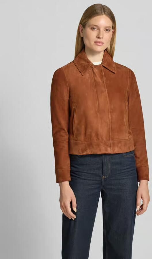 Boss Regular fit leren jack van echt geitenleer model 'SAMARO' - Foto 3