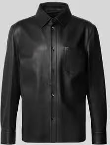 Boss regular fit leren jack van echt lamsleer model 'C-MOVITZ'