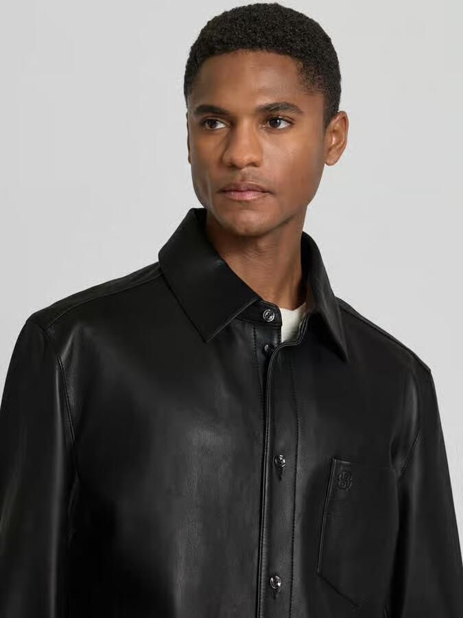 Boss regular fit leren jack van echt lamsleer model 'C-MOVITZ'
