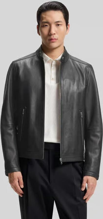Boss Regular fit leren jack van echt lamsleer model 'H-Mansell5' - Foto 3