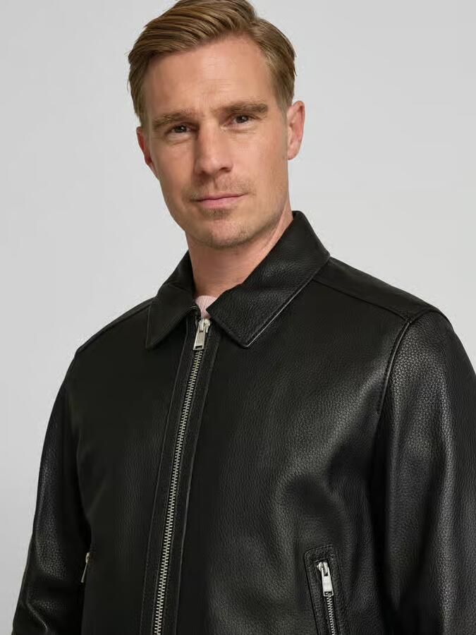Boss Regular fit leren jack van echt lamsleer model 'MAPSON4' - Foto 2