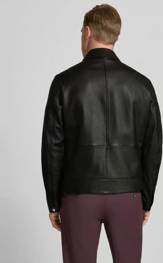 Boss Regular fit leren jack van echt lamsleer model 'MAPSON4' - Foto 3