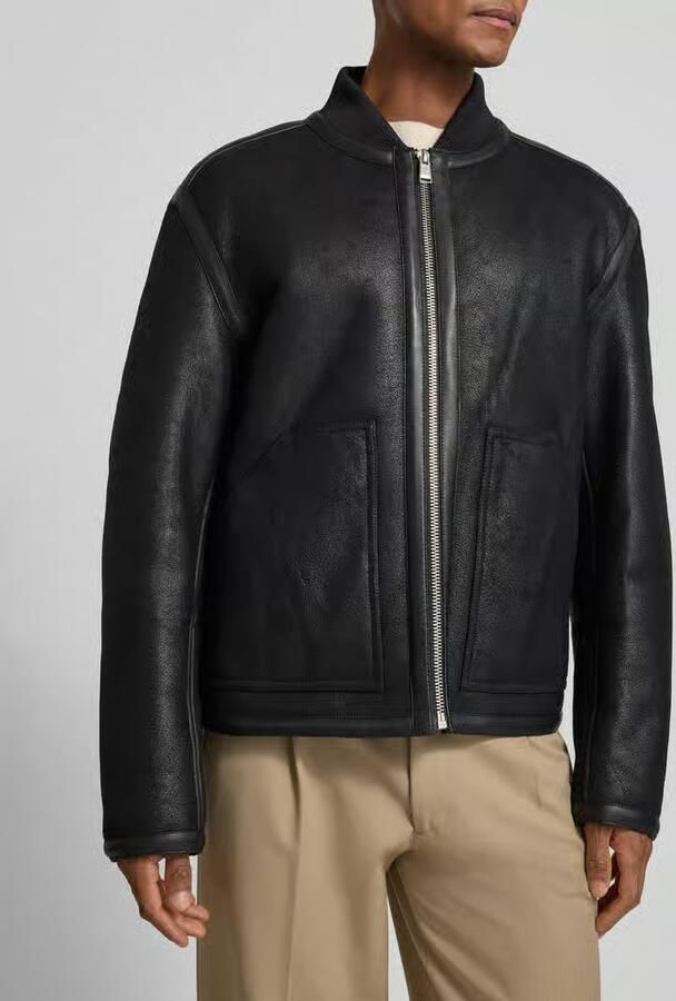 Boss Regular fit leren jack van echte lamswol model 'MAFERO' - Foto 2