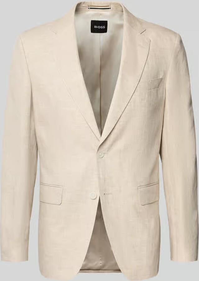 Boss regular fit linnen colbert met reverskraag model 'H-HUTSON-262' - Foto 2