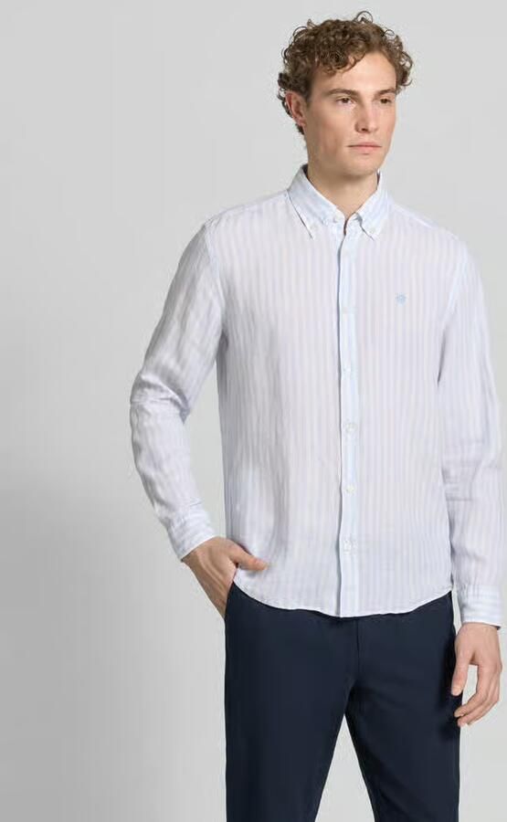 Boss regular fit linnen overhemd met button-downkraag model 'H-LIAM-BD' - Foto 2