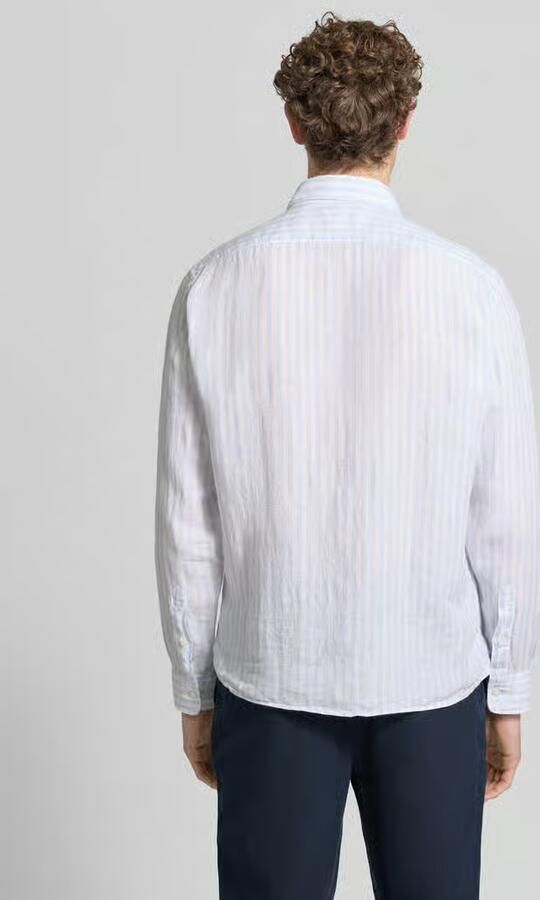 Boss regular fit linnen overhemd met button-downkraag model 'H-LIAM-BD'