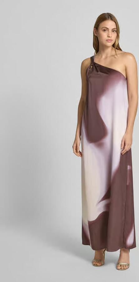 Boss regular fit one-shoulder maxi-jurk van mix van viscose en linnen model 'DANTEA' - Foto 3
