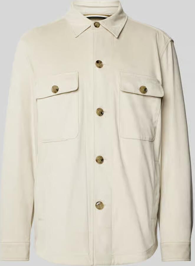 Boss Regular fit overhemdjack met paspelzakken op de borst model 'Hutson' - Foto 13