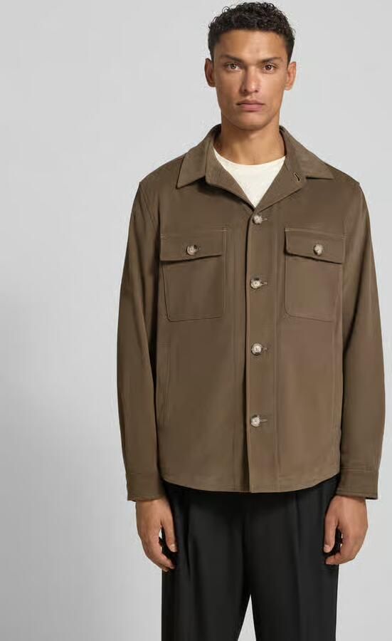 Boss Regular fit overhemdjack van katoenmix model 'CARPER' - Foto 2